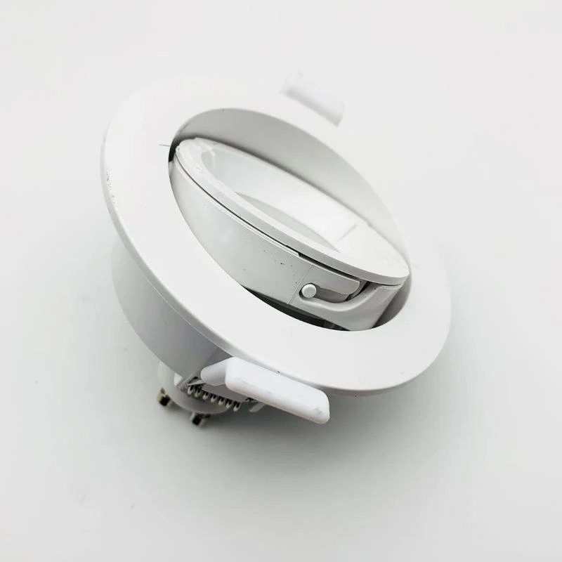 Support Spot Encastrable GU10 LED Orientable Rond BLANC