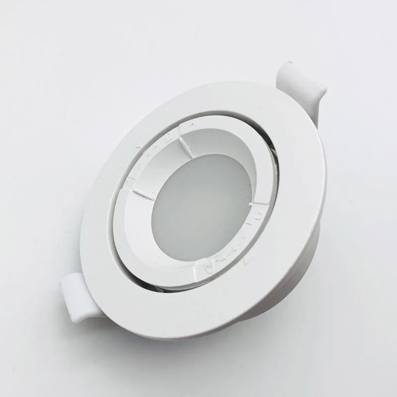Support Spot Encastrable GU10 LED Orientable Rond BLANC