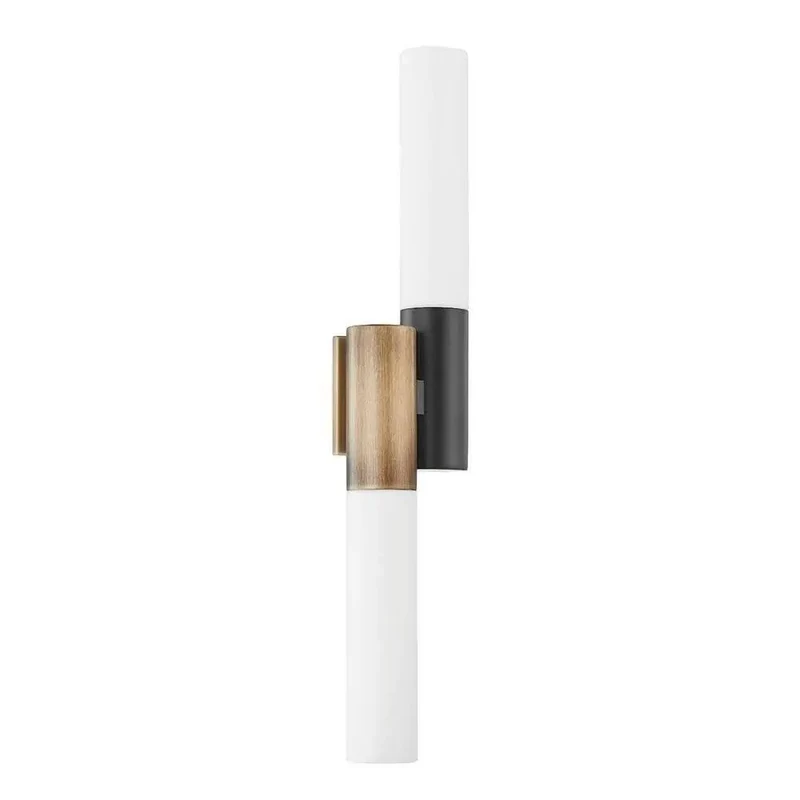 Top Shelf Two Light Wall Sconce For Contemporary Home Lighting 24 Inches Tall And Four Point Seven Inches Wide Sleek Metal Finish Bright Ambient Glow Perfect For Hallways And Entryways Real Deal For Modern Spaces