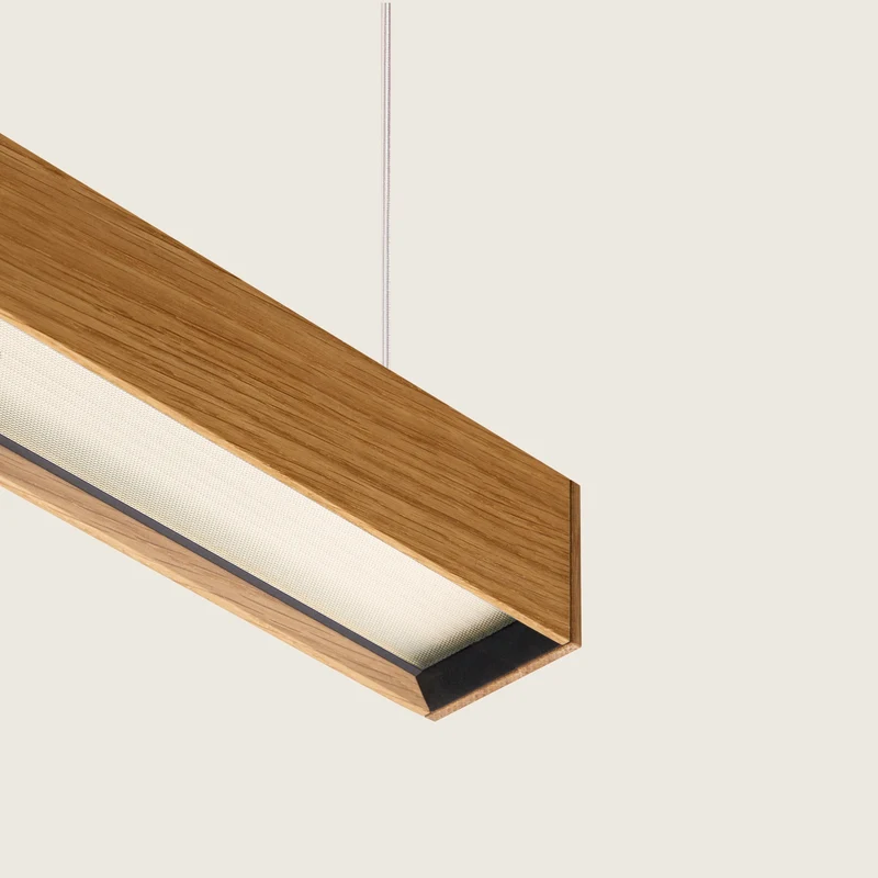 Tunto L 60 - 2000 mm - Walnut / Gold Pendant
