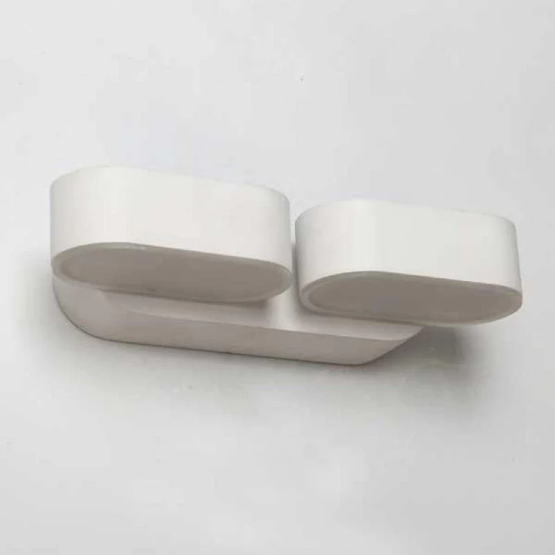 Applique Murale Double Blanche LED 12W IP54 Orientable Ovale
