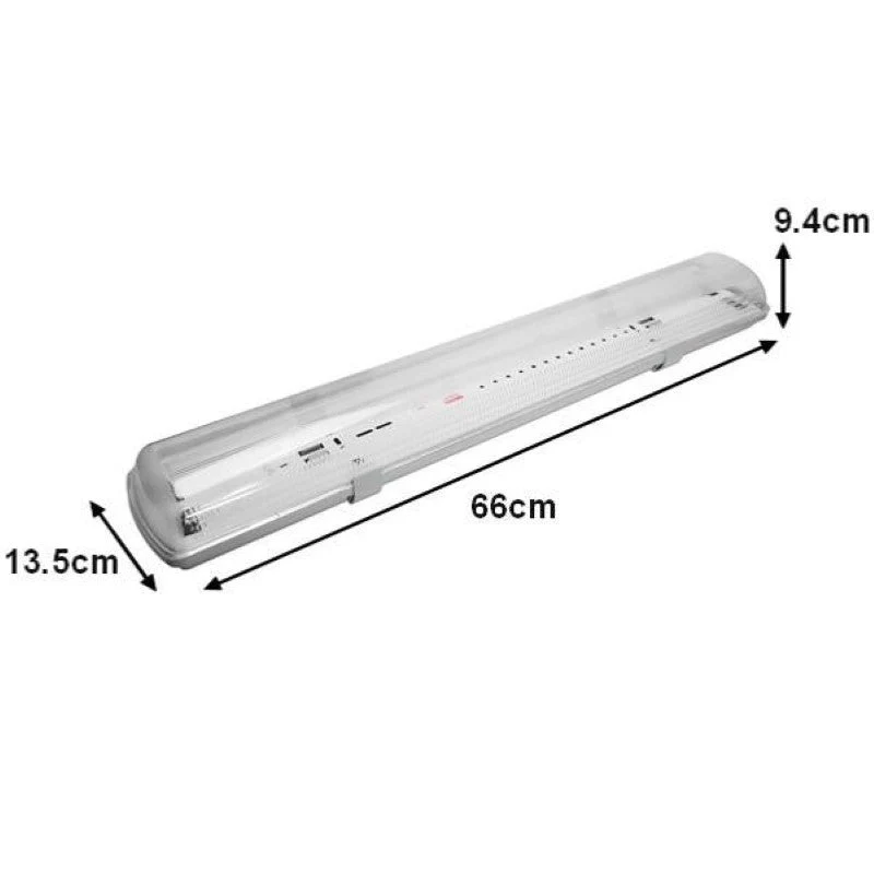 Réglette LED étanche double pour Tubes LED T8 60cm IP65 (boitier vide)