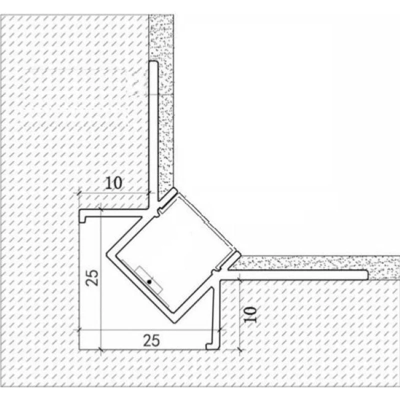 Profilé Aluminium encastré d'angle 2m pour Ruban LED Couvercle Blanc Opaque