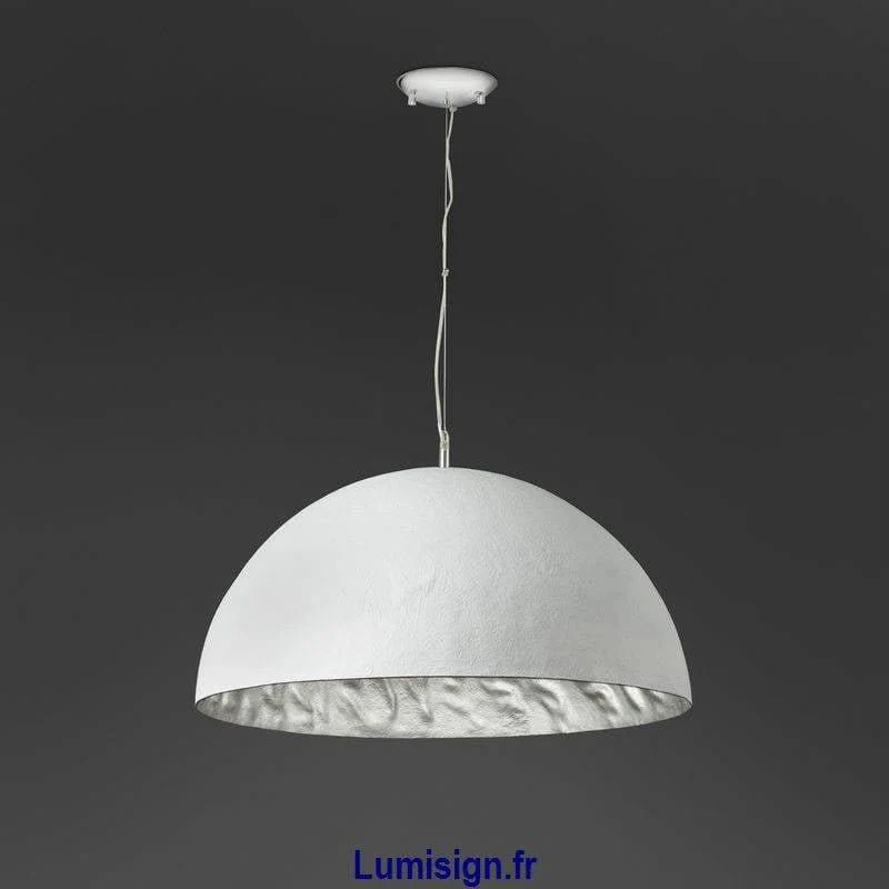 Suspension MAGMA blanche et argent