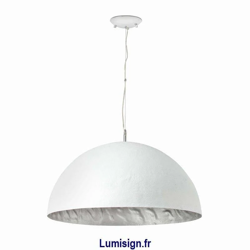 Suspension MAGMA blanche et argent