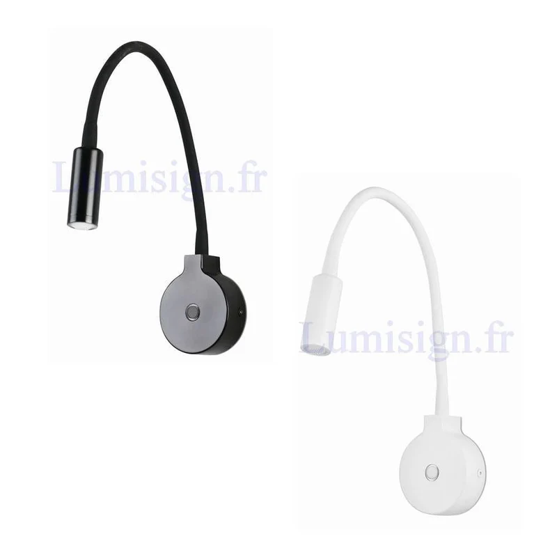 Applique liseuse PIXIE LED blanche ou noire Blanc