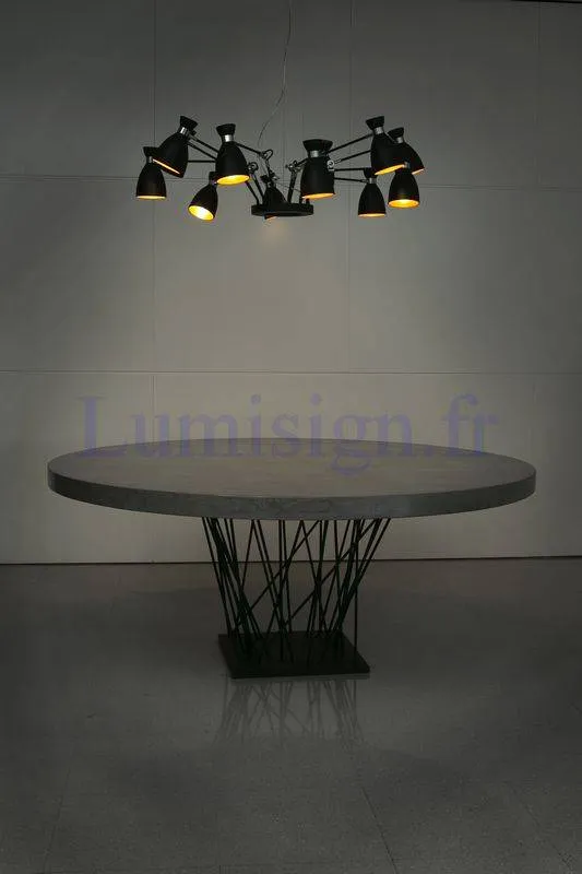 Suspension RETRO-12 noire or