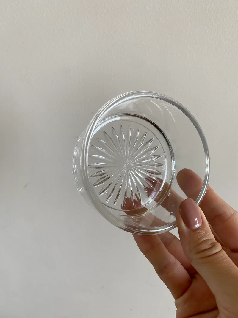 Plateau de service en métal argenté avec compartiments en verre années 30