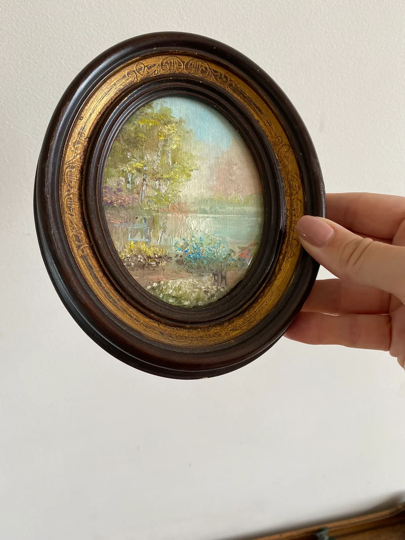 Peinture sur toile paysage lac Adriana Marianelli