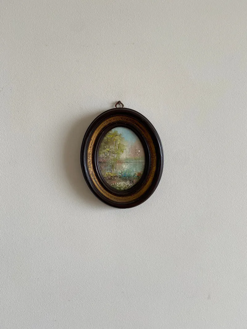 Peinture sur toile paysage lac Adriana Marianelli