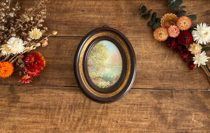 Peinture sur toile paysage lac Adriana Marianelli