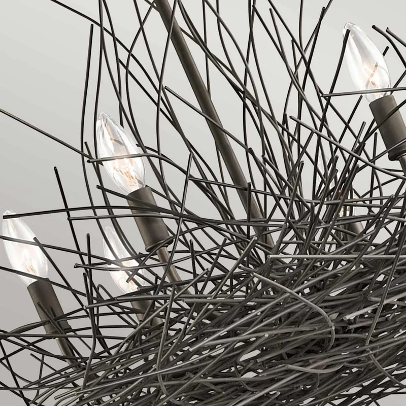 Lustre Bois Flotte Noir