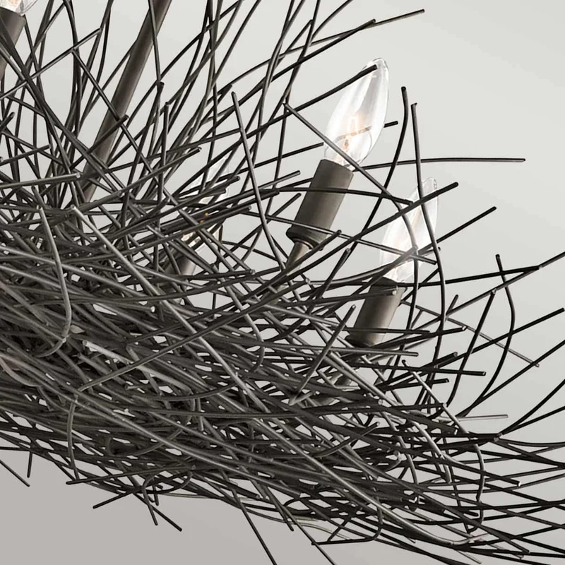 Lustre Bois Flotte Noir