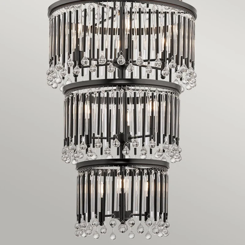 Lustre Noir Pour Haut Plafond