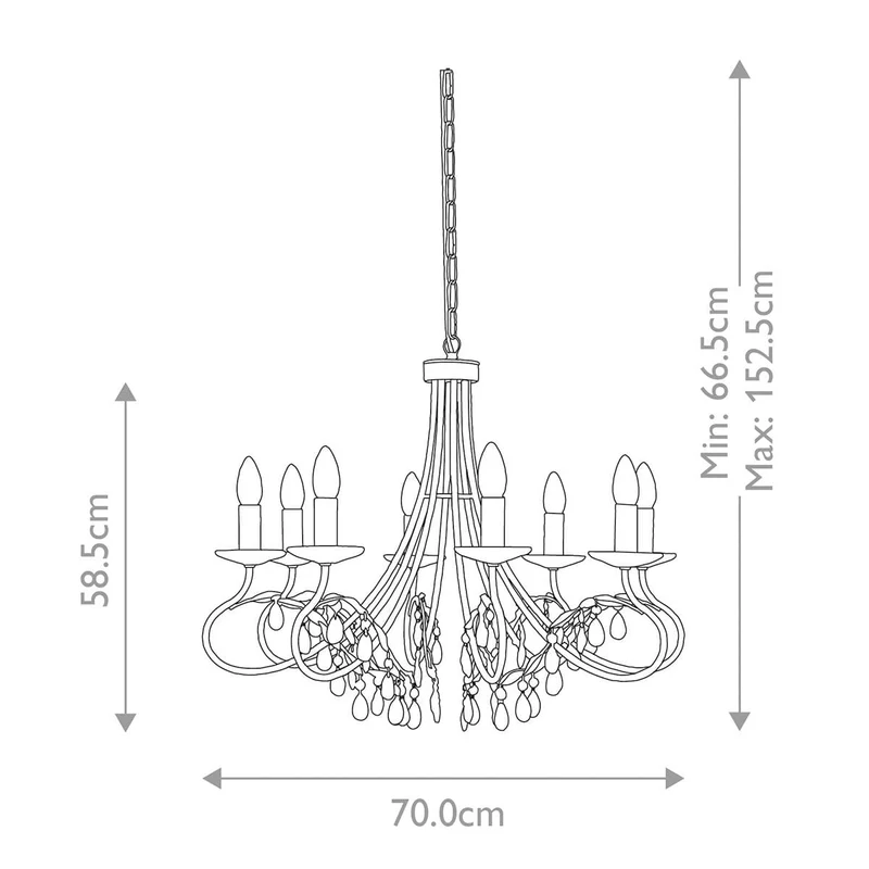 Lustre Chandelier Or Rose
