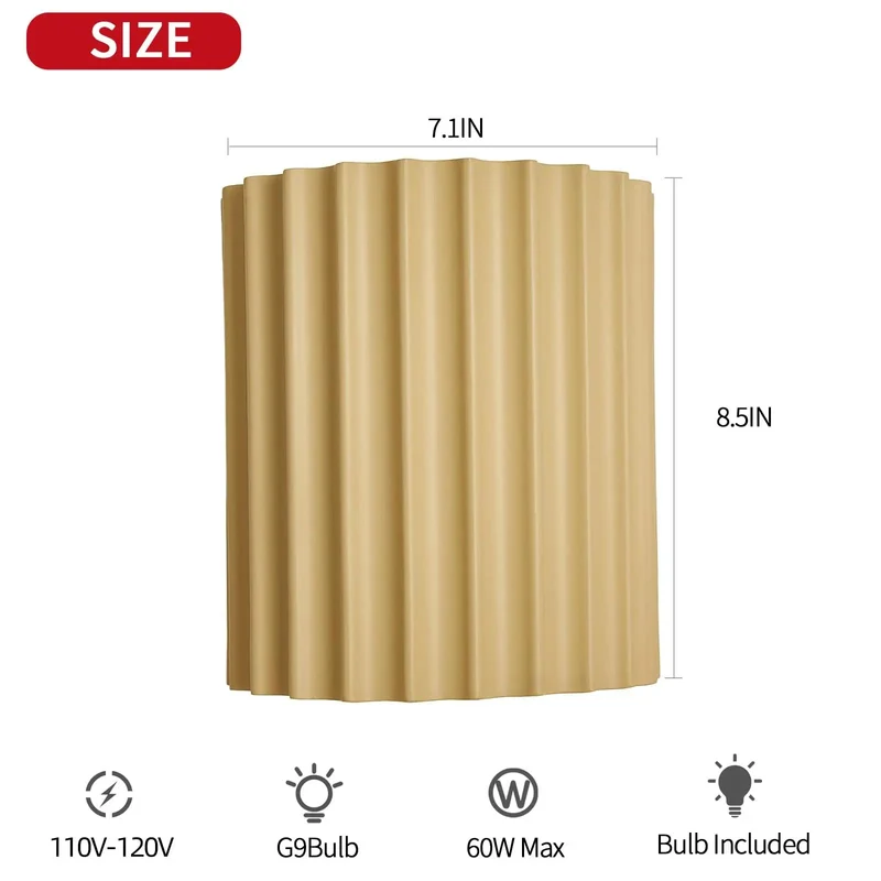 Kick Up Your Home Vibes With This Top Tier Pair Of Two Modern Cream Resin LED Wall Sconces Featuring Hardwired Up And Down Lighting For Indoor Spaces Delivering Smooth Ambient Glow And Seamless Everyday Decor