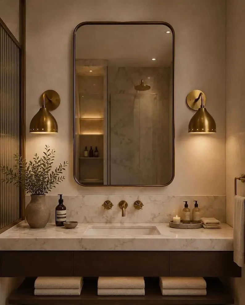 Mid Century Modern Brass Wall Sconces Set Of 2 Kick Start Your Home Refresh With Sleek Brass Finish And Simple Wall Mount Perfect For Bedrooms Living Rooms Hallways And Entryways Bringing Next Level Charm Throughout