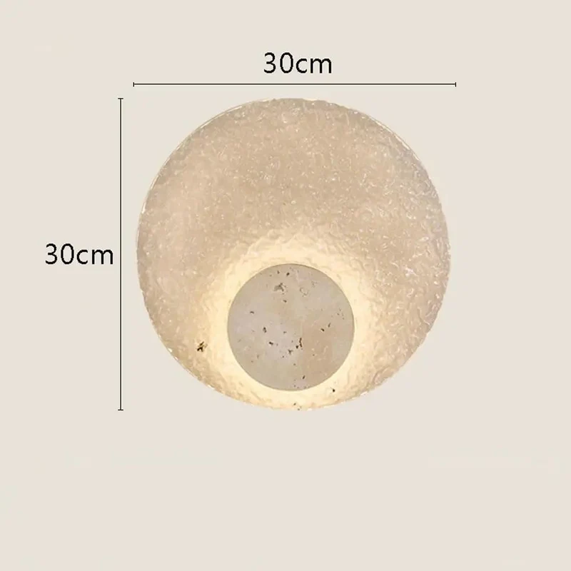 Killer Round Led Wall Sconce Crafted From Authentic Yellow Travertine Stone For Cool Living Room Or Bedside Mid Century Modern Nordic Hallway Fixture With Warm Tone