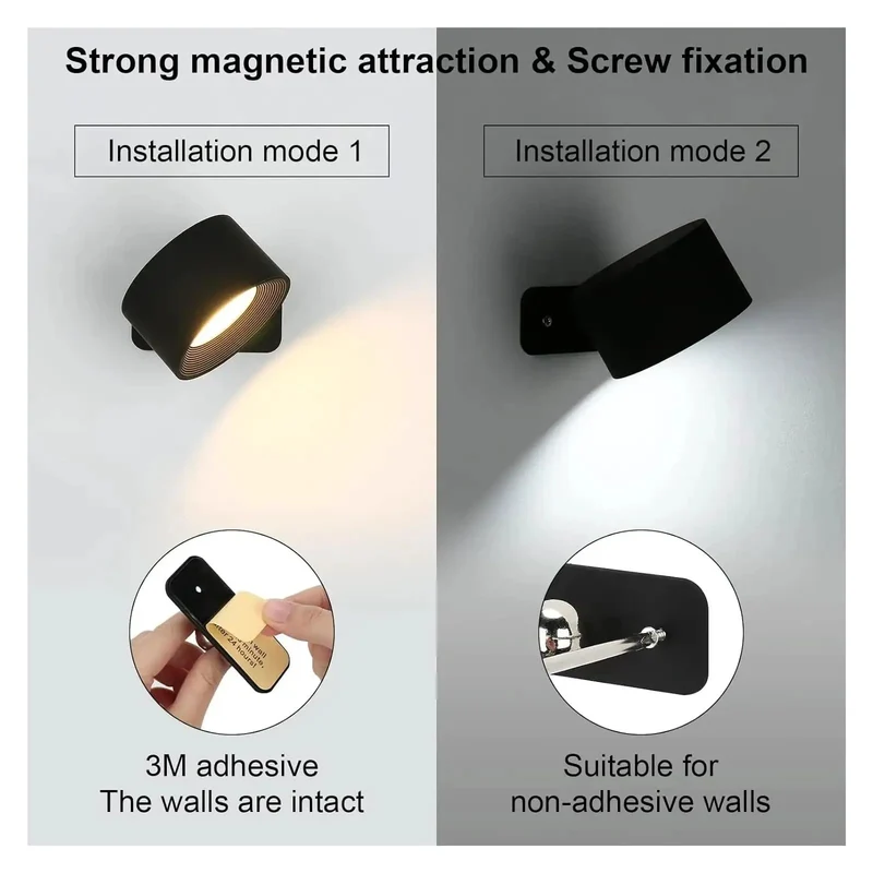 Knockout Rechargeable LED Wall Sconce With 19 RGB Colors Dimmable Touch Remote Control Battery Operated Picture Light For Bedroom Living Room Adhesive Mount For Zero Hassle Setup To Dial In Perfect Lighting Vibes No Drilling Necessary.