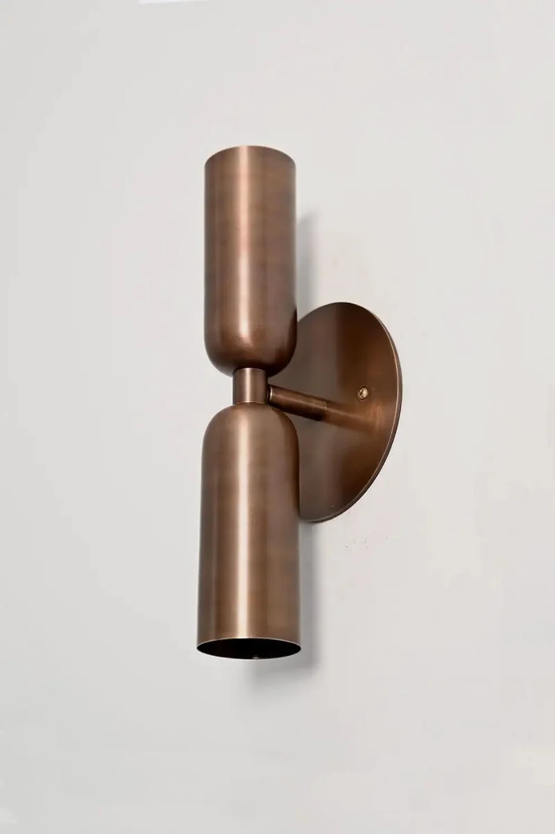Top Tier Brushed Brass Wall Sconce With Sleek Mid Century Cylinder Design Serving Cool Up And Down Ambient Lighting That Absolutely Levels Up Your Bedroom Or Living Room