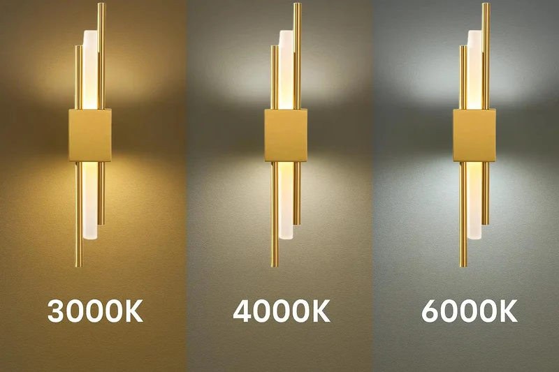 Badass Modern Gold LED Wall Sconces Pair, Hella Sleek Geometric Metal And Acrylic Vertical Lamp, Three Warm To Cool Lighting Modes, Real Style Upgrade For Bedroom Or Living Room Walls, Low Wattage