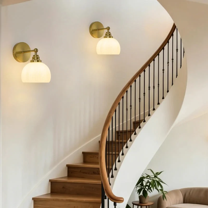 Slick Mid Century Wall Sconce Features Ribbed Milk Glass Globe And Solid Brass Base For Fresh Home Decor And Smooth Ambient Lighting That Looks Darn Fine Everywhere
