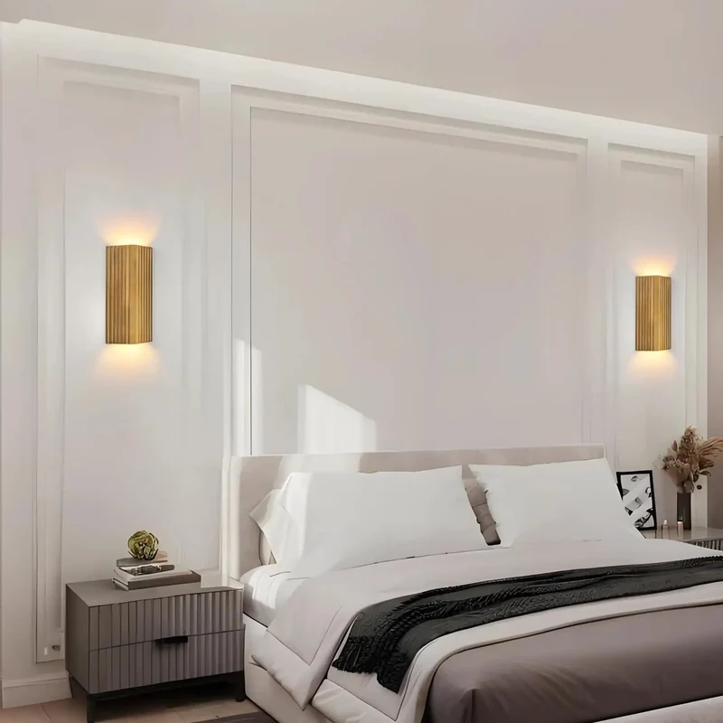 Slick Modern LED Wall Sconce Set Of Two In Solid Bronze Hardwired Up And Down Indoor Light With Warm White 3000K G9 Bulbs Included For Real Cozy Living Room Bedroom Hallway Vibes