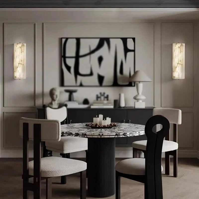 New Top Tier Alabaster Wall Sconce With Sleek Nordic Lines And Bright Led Lights To Give Your Living Room Balcony Or Modern Apartment Serious Glow Vibes