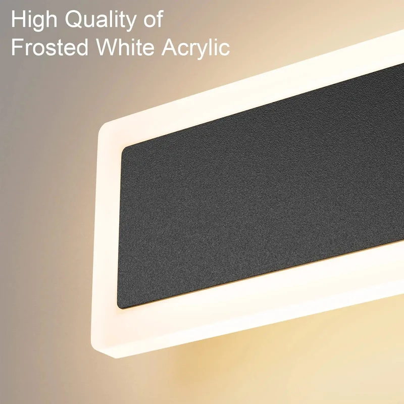 Pack Of Two Slick Black Led Wall Sconces For Exterior Use 23.6 Inch Long Linear Fixtures With 3Cct Adjustable Lighting High Performance And Blazing Bright For Garage Porch And Entryway