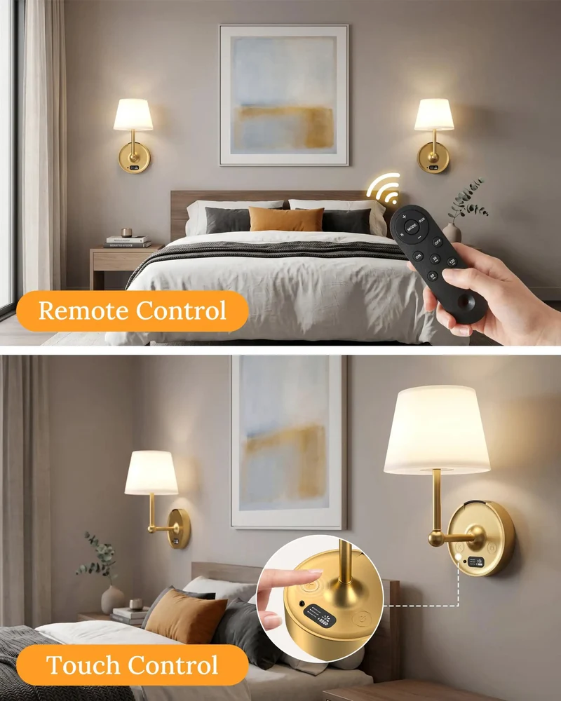 Ditch The Cord Clutter Forever With These Smooth Installing Wireless Sconces Featuring Smart Remote Dimming And Twelve Fresh Rgb Moods Perfect for Bedroom Apartment Rental and Hallway Home Decor Game Changer