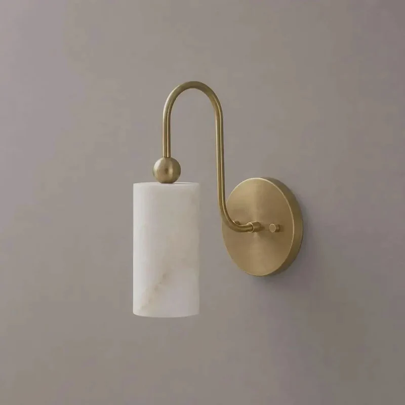 Upgrade Your Vibe With This Handcrafted Alabaster Wall Sconce Featuring Smooth Solid Brass Finishes And Hardwired Wiring Perfect For Bedroom Hallway Or Bathroom Vanity Clean Setup