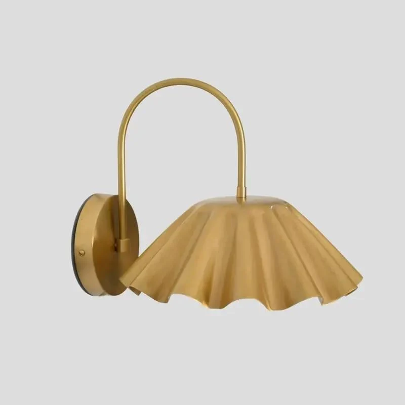 Handcrafted Sculptural Brass Wall Sconce With Bold Floral Curve And Matte Black Finish For Bedroom And Living Room As Modern Bedside Light To Bring Top Tier Vibes And Serious Style To Any Room