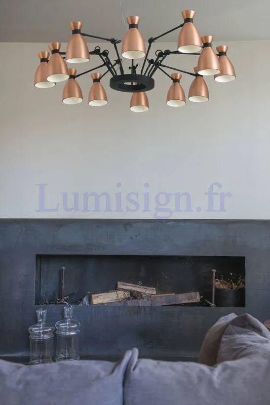 Suspension RETRO-12 cuivre