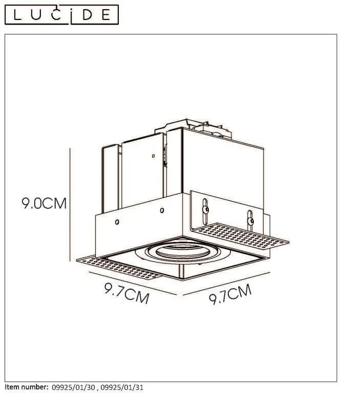 Spot encastrable et orientable sans cadre TRIMLESS-1 blanc