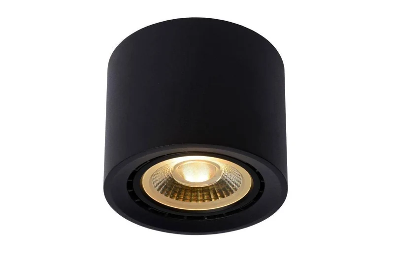 Spot en saillie FEDLER rond noir LED Dim to warm