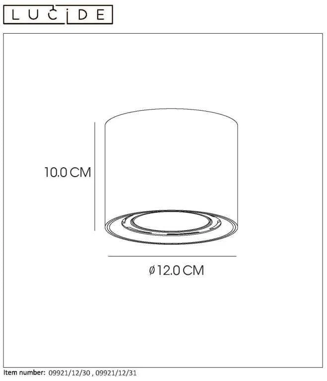 Spot en saillie FEDLER rond noir LED Dim to warm