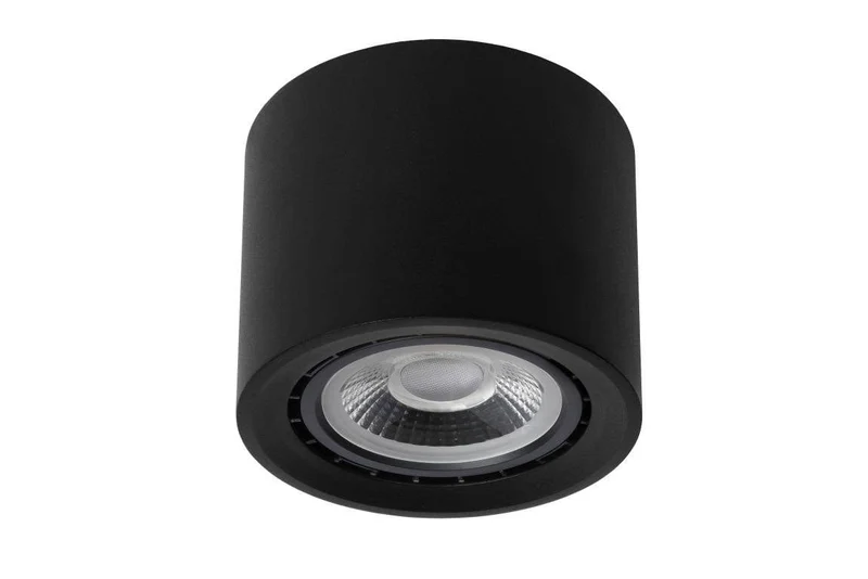 Spot en saillie FEDLER rond noir LED Dim to warm