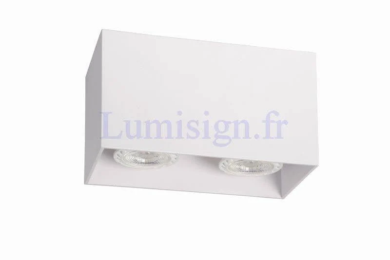 Spot plafond saillie BODI rectangle blanc