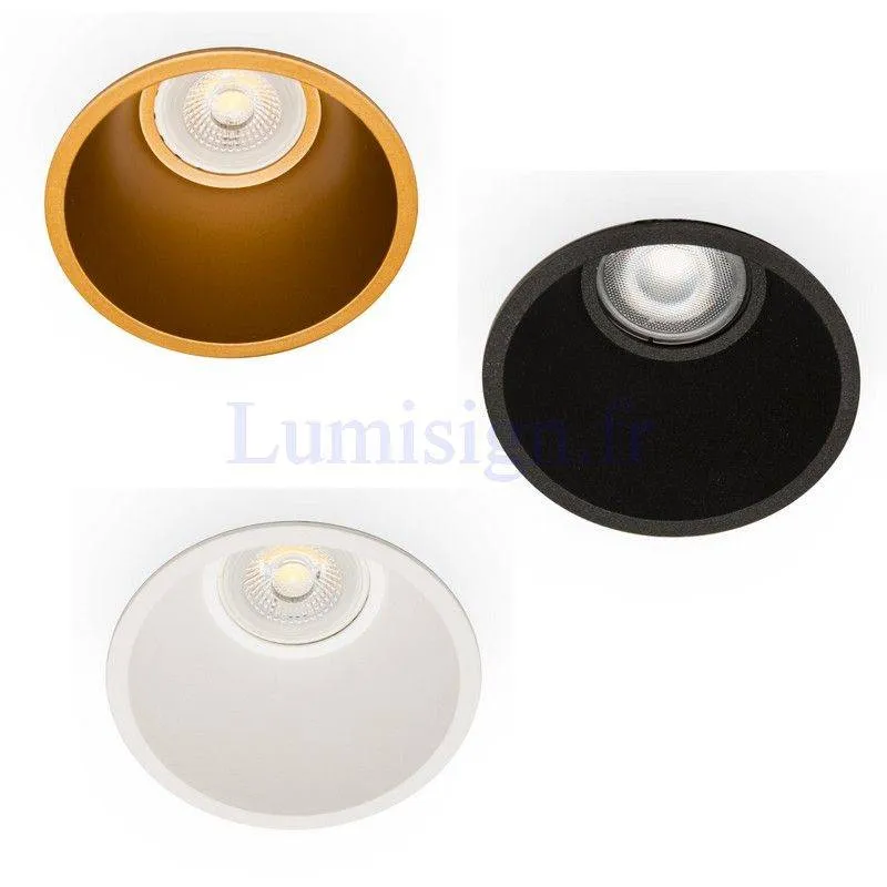 Spot encastrable FRESH IP44 Or, blanc ou noir