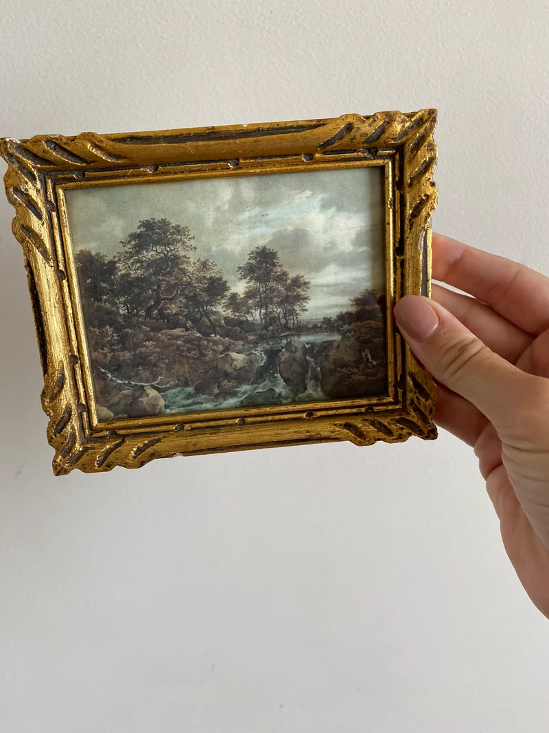 Impression sur tissu Ruisdael cadre doré