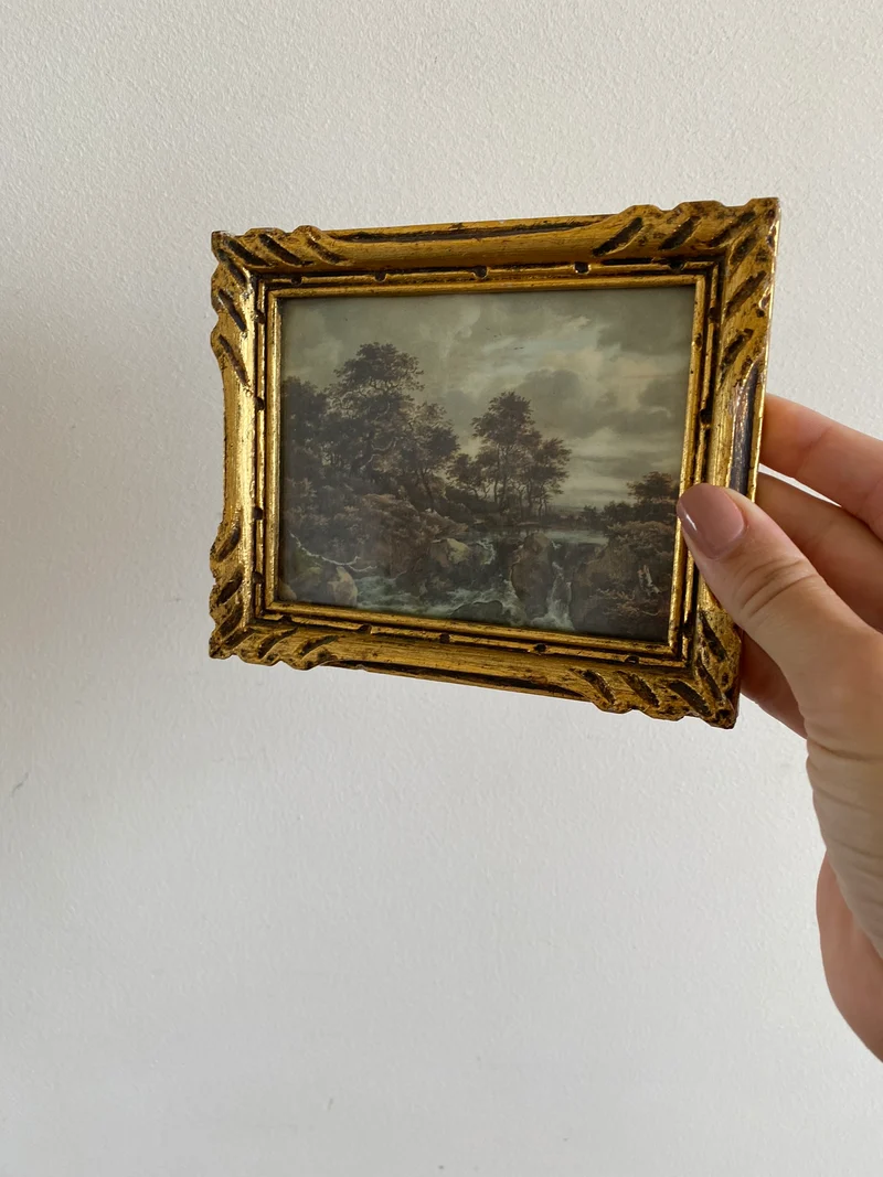 Impression sur tissu Ruisdael cadre doré
