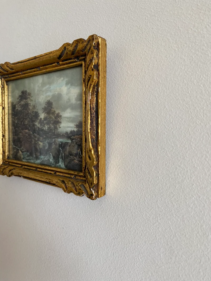 Impression sur tissu Ruisdael cadre doré