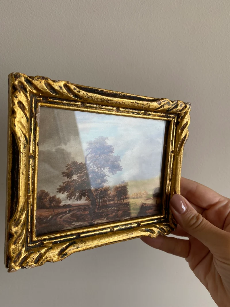Impression sur tissu Ruisdael cadre doré