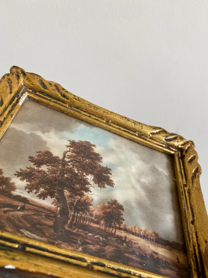 Impression sur tissu Ruisdael cadre doré