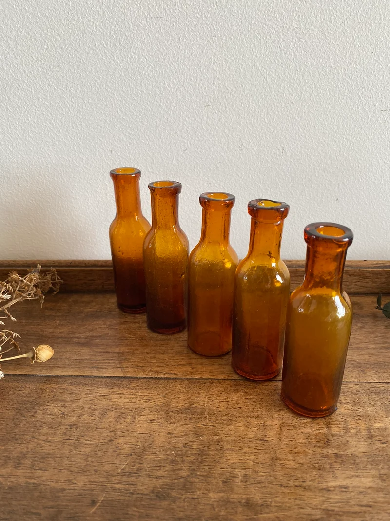 Flacons en verre ambré taille XS