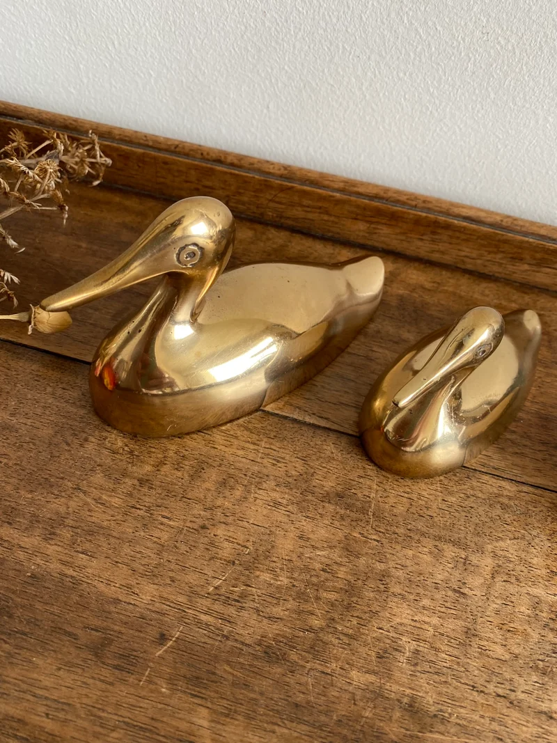 Canards en laiton vintage