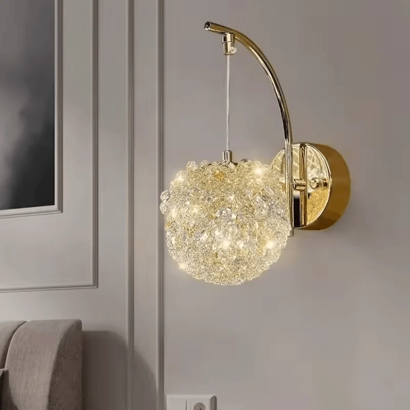 Applique Murale Chandelier Design or et cristaux