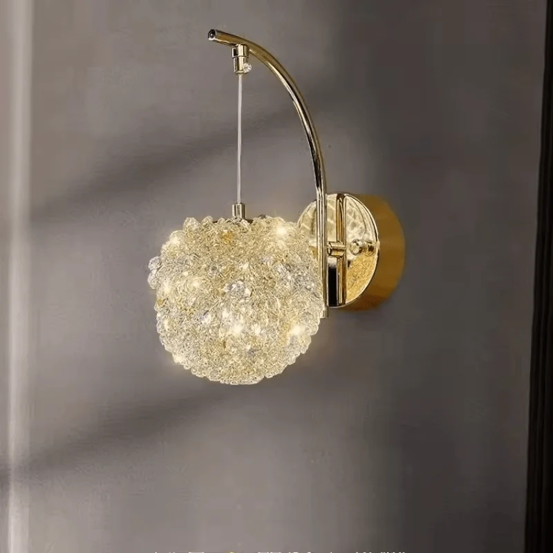 Applique Murale Chandelier Design or et cristaux