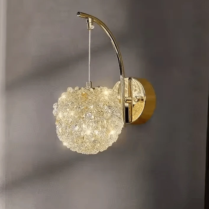 Applique Murale Chandelier Design or et cristaux