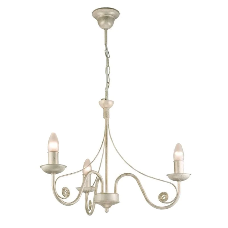 Lustre rustique blanc